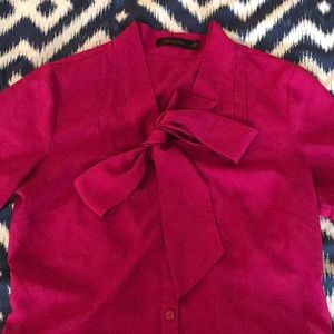 Moving! Must Sell: Pink bow neck blouse